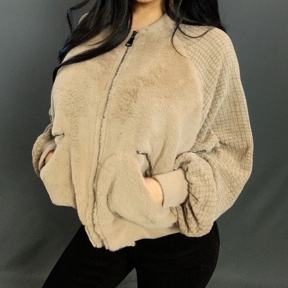 Velvet bombers zip up jacket
